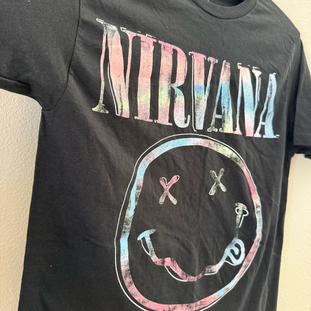 Nirvana Black Graphic Tie Dye T-Shirt - Picture 2 of 3